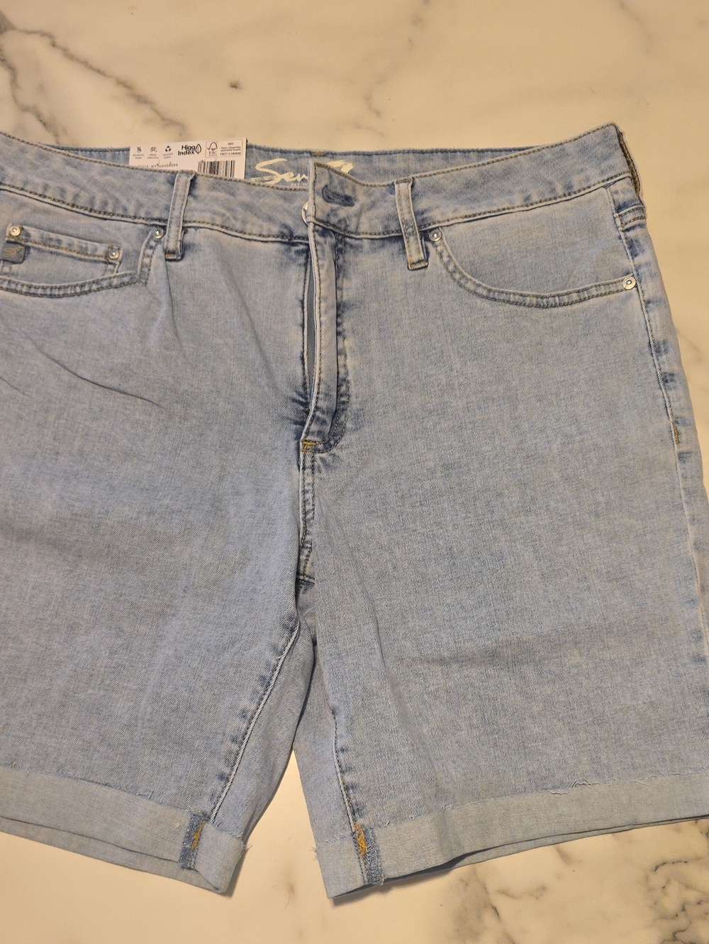 Seven7 Light Blue Denim Jean Shorts